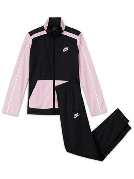 Chandal Nike Futura Negro/Rosa Niña