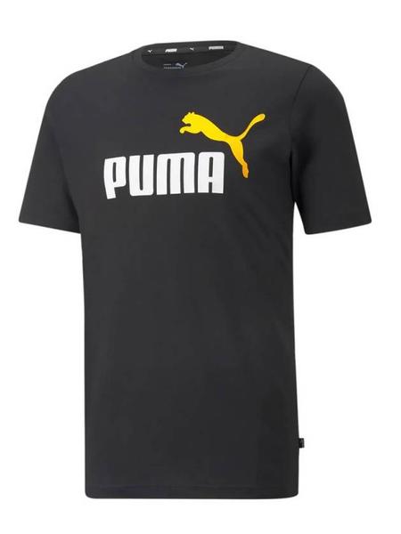 mostrar honor Perezoso Camiseta Puma Col Logo Negro/Amarillo Hombre