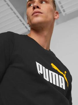 Camiseta Puma Col Logo Negro/Amarillo Hombre