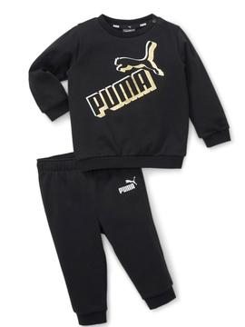Chandal Puma Crew Negro/Oro Niñ@