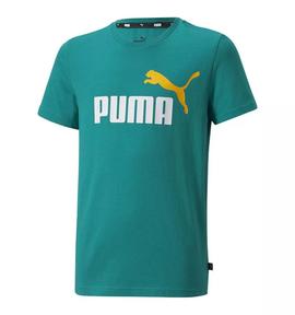 Camiseta Puma Ess Logo Azul Niño
