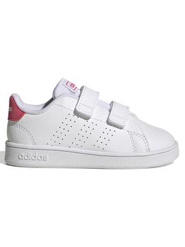 Zapatilla Adidas Advantage Blanco Rosa Niña