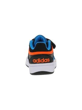 Zapatilla Adidas Hoops Negro Azul Niño