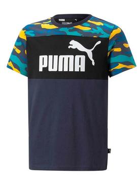 Camiseta Puma Camuflaje Verde Negro Niño