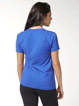 Camiseta Adidas Trefoil Azul Mujer