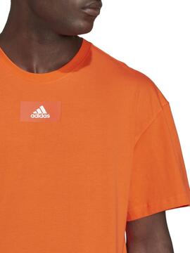 Camiseta Adidas Naranja Hombre