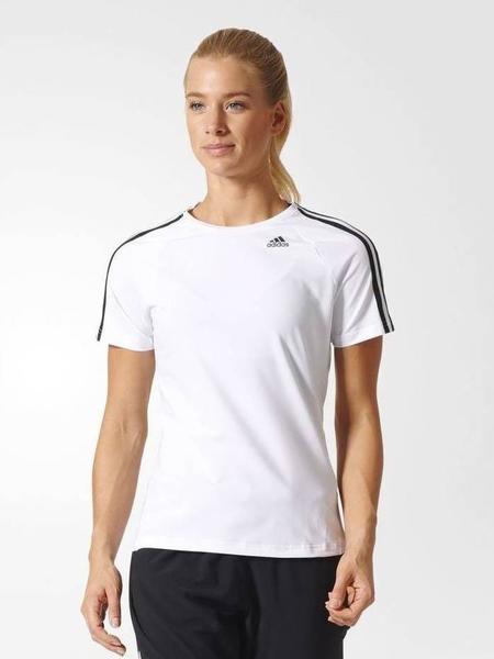 léxico Temeridad Accesible Camiseta Adidas D2M TEE Climalite 3S Blanco