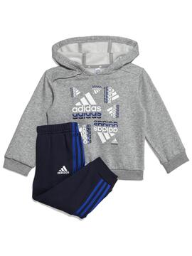 Chandal Adidas Bluv Logos Gris Bebe