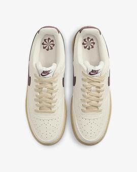 Zapatilla Nike Court Vision Beige/Granate Hombre