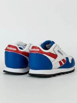 Zapatilla Reebok Classic Leather Bco/Azul Bebe