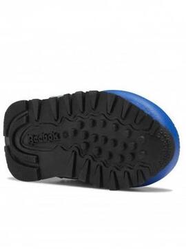Zapatilla Reebok Classic Leather Bco/Azul Bebe