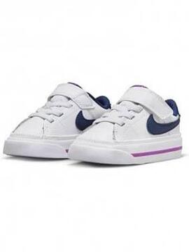 Zapatilla Nike Court Legacy Bco/Lila Niña