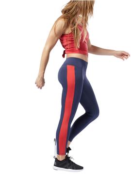 Malla Reebok Linear Logo Tight Marino/Rojo Mujer