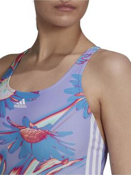Bañador Piscina Adidas 3S Malva/Multicolor Mujer