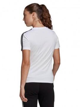 Camiseta Adidas 3S Blanco Mujer