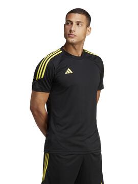 Camiseta Adidas Tiro Negra Amarillo Hombre