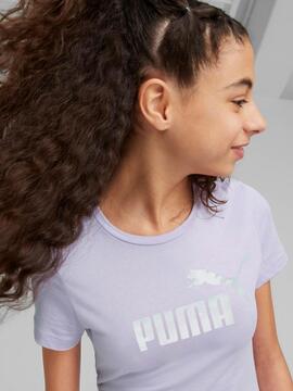 Camiseta Puma Lila Logo Iridiscente Niña