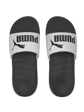 Chancla Puma Blanca Suela Negra Hombre