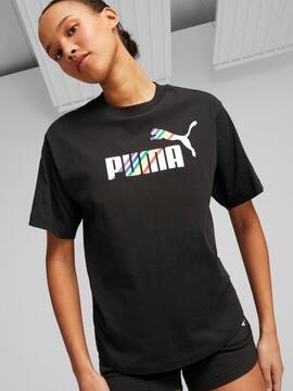 Camiseta Puma Love is Love Negro Mujer