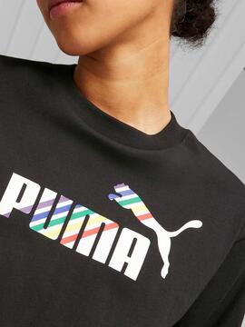 Camiseta Puma Love is Love Negro Mujer