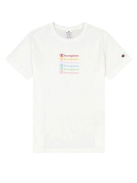 Camiseta Champion Logos Blanco/Multicolor