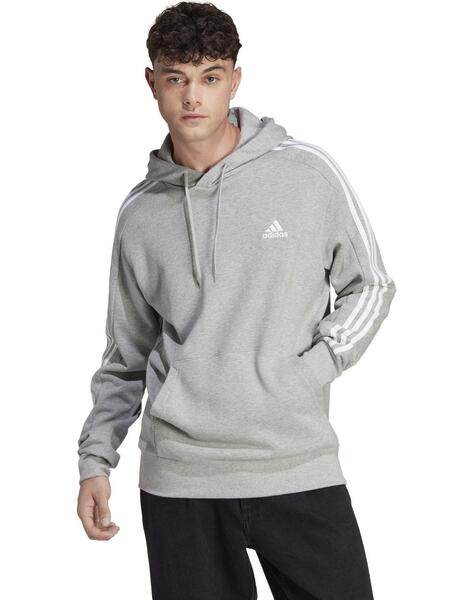 Sudadera Adidas 3S Gris Hombre