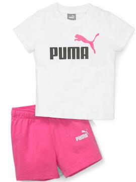 Conjunto Puma Minicats Bco/Rosa Niña