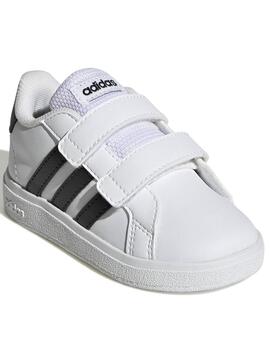 Zapatilla Adidas Grand Court 2 Bco/Negro Bebe