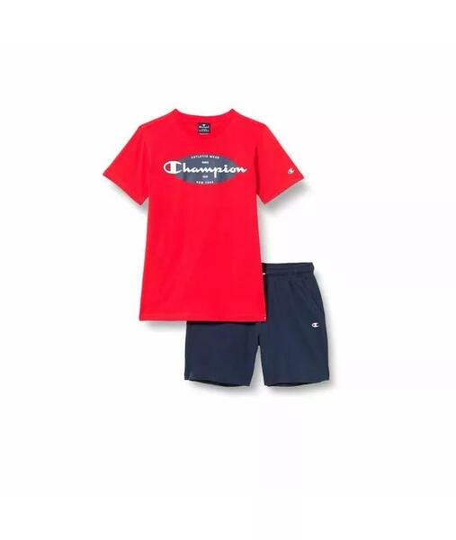 Conjunto Corto Champion Rojo Marino Ni o