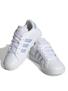 Zapatilla Adidas Grand Court Bco/Celeste Unisex