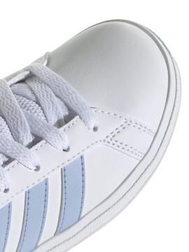 Zapatilla Adidas Grand Court Bco/Celeste Unisex