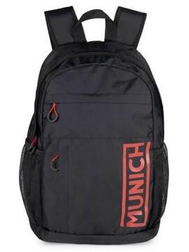 Mochila Munich Slim Negro/Rojo
