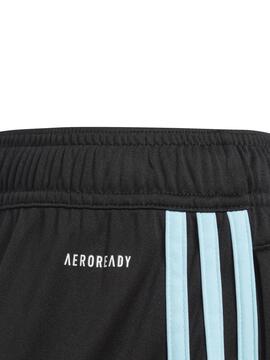 Pantalon Corto Adidas Tiro23 Negro/Celeste Niño