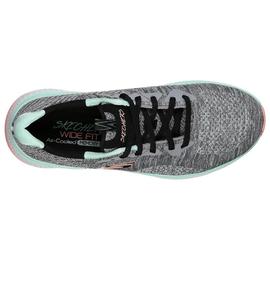 Zapatilla Skechers Gris/Multicolor Mujer