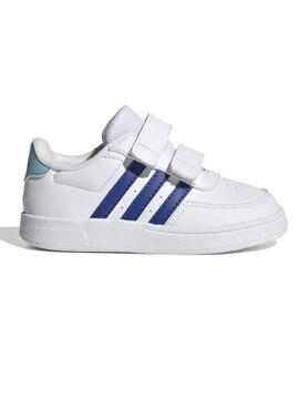 Zapatilla Adidas Breaknet Blanco Azul Niño