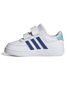 Zapatilla Adidas Breaknet Blanco Azul Niño