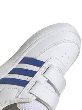 Zapatilla Adidas Breaknet Blanco Azul Niño