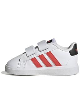 Zapatilla Adidas Grand Court Bco/Rojo Bebe