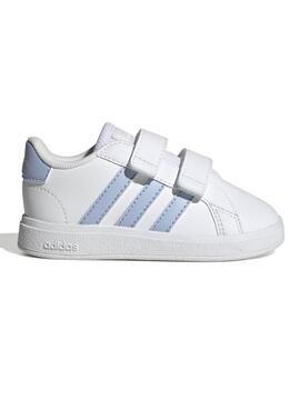 Zapatilla Adidas Grand Court Bco/Celeste Bebe