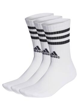 Calcetin Adidas 3S Largo Bco/Negro