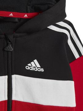 Chandal Adidas Rojo Negro Bebe