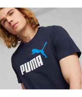Camiseta Puma Logo Marino Hombre