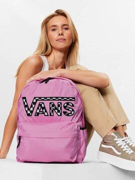 Mochila Vans Realm Flying Cuadros Fucsia