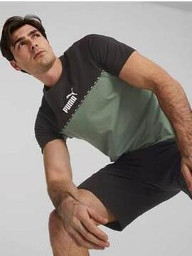 Camiseta Puma Tape Negro/Verde Hombre