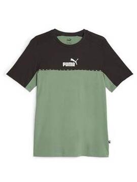 Camiseta Puma Tape Negro/Verde Hombre
