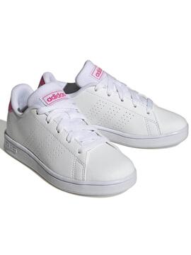 Zapatilla Adidas Advantage Blanco Rosa Mujer