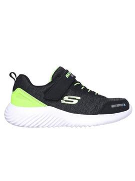 Zapatilla Skechers Dripper WP Negro/Verde Niñ@