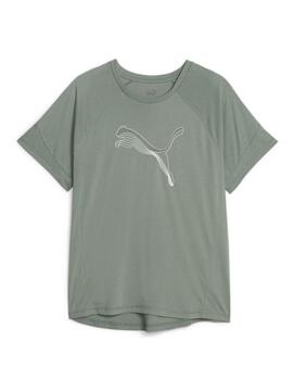 Camiseta Puma Evostripe Verde Mujer