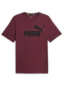 Camiseta Puma ESS Logo Granate Hombre