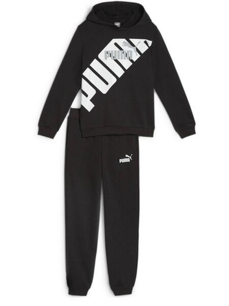 Chándal Completo PUMA Niño 670114 01 Negro Deportivo Gimnasio Raza Algodón